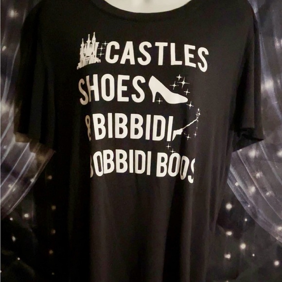 Disney Cinderella Graphic Tee with White Print - Picture 1 of 2